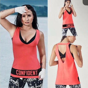Women Fabletics Demi Lavato Camille Tank Top Pink Size Large